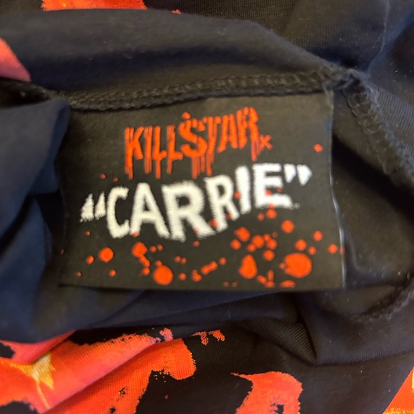 Killstar Carrie Official Long Sleeve Mock Turtleneck Flame Top XS - Picture 7 of 9